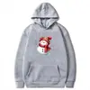 Moletom com Estampa de Boneco de Neve Feminino Estampa de Natal Pulôver Manga Longa Casual Estético Solto Quente de Inverno