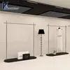 Estante de Exhibición para Tienda de Ropa Acero Inoxidable Negro Perchero de Ropa Estante de Exhibición de Pie Estante de Exhibición Especial para Tiendas de Ropa para Mujer