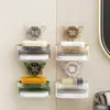 Soporte de Jabón Creativo de Mariposa con Ventosa, Estante de Almacenamiento para Cocina y Baño del Hogar, Estante de Doble Capa con Drenaje Montado en la Pared