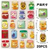 20 Peças de Ímãs de Lanche Originais, Desenhos Fofos de Comida em Desenho Animado, Adesivos Magnéticos Macios para Quadro de Avisos de Geladeira para Decoração