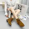 Novos sapatos transfronteiriços europeus e americanos, cadarço frontal, altura média da panturrilha, bico redondo, outono e inverno, botas femininas estilo Martin, quentes, atacado, tamanhos grandes