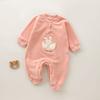 Roupas de Bebê Outono e Inverno Macacão Completo de Bebê Super Fofo Estilo Estrangeiro Pulôver Lã Acolchoado de Algodão Hayi Macacão para Engatinhar