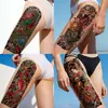 Pegatinas de Tatuaje Coloridas Estilo Japonés de Brazo Completo, Impermeables y de Larga Duración, para Hombres y Mujeres, con Dragón, Hannya, Koi, Florales, Geisha, Diseños Tradicionales y Estilos Atrevidos