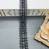 Cinta de Perla Blanca y Negra en Stock, Encaje de Cristal Hecho a Mano con Cuentas, Accesorios para Ropa Hanfu de Estilo Étnico con Pedrería