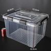 Caja de almacenamiento de ropa extragrande de plástico de grado alimenticio, sellada, a prueba de humedad, transparente, para cocina, cuencos y palillos para el hogar.