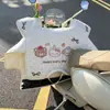 Capa de para-brisa para scooter elétrica de alta qualidade e estilosa, forrada com fleece e espessa para o inverno, à prova d'água e à prova de vento, adequada para bicicletas elétricas e motocicletas, com um design fofo