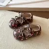 Zapatos Mary Jane para Niños, Zapatos de Cuero para Niñas, Zapatos de Cuero para Niñas Pequeñas con Lazo Suave para Primavera/Verano, Dulces Zapatos Florales de Princesa