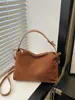 Bolso Retro Esmerilado de Nicho para Axila Bolso Tote de Hombro Nuevo de Invierno para Mujer Bolso Cruzado Versátil de Gamuza