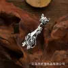Broche Gato com Gota de Óleo Retro Pesado Europeu e Americano, Alfinete de Lapela Simples e Versátil, Decoração para Casaco Vestido