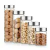Frascos de Almacenamiento Sellados de Vidrio Transparente de Gran Capacidad, Frascos para Almacenar Dulces y Bocadillos, Frascos de Almacenamiento para Frutos Secos de Grado Alimenticio de Múltiples Especificaciones