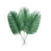 Atacado de Flores de Folhas de Ferro Artificiais Transfronteiriças Buquês Artificiais Decorações de Flores Artificiais Plantas Verdes Artificiais Folhas de Girassol Cauda de Leque