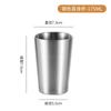 Taza de Agua de Acero Inoxidable 304 Estilo Coreano Engrosada para el Hogar Taza Dorada de Boca Recta de Doble Capa Taza de Café Comercial Taza de Cerveza