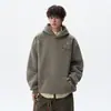 Sudadera con capucha bordada de estrella de 380 g de peso pesado para otoño de 2026, unisex, holgada, tendencia, marca, sudadera deportiva