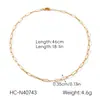 Colar Corrente Cruzada Minimalista de Aço Inoxidável Estilo Ins Europeu e Americano, Pulseira de Ouro 18K para Mulheres, Joias Versáteis de Aço Titânio que Não Desbotam