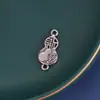Plata de ley S925 doble anillo calabaza accesorios plata tailandesa retro doble cara palabra de la suerte Xiangyun accesorios material de cuentas hecho a mano DIY
