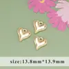 Pendente de Ouro Real 18K Galvanizado Estilo Coreano Simples Várias Especificações Amor DIY Brincos Colar Acessórios de Joias Semi-acabados