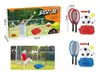 Treinador de Tênis Infantil Transfronteiriço Conjunto de Brinquedos Esportivos ao Ar Livre com Bola de Tênis de Corda Base Fixa de Rebote Automático