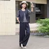 Conjunto casual estiloso de três peças para outono e inverno, com modelagem solta, que rejuvenesce, slim fit, plus size versátil para mulheres de meia-idade e idosas