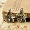 Keke fabrica nuevos accesorios vintage etiqueta de flor grande de plata antigua material para pulsera collar de joyería diy