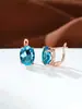 Aretes Ovalados de Diamante Europeos y Americanos, Aretes de Circonita Huevo de Ganso de Cuatro Garras de Lujo Ligero para el Día a Día