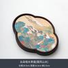 Bandeja de bolhas secas absorventes de secagem rápida nogueira estilo chinês simples madeira maciça conjunto de chá doméstico portátil viagem bandeja quadrada longa