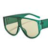 Gafas de sol de una pieza FDPC, montura grande, color, reparación facial, personalidad, gafas de sol retro, lentes de una pieza, gafas de sol 9095