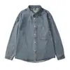 Moda retro americana Abrigo de mezclilla diseño primavera 2024 simple cómodo azul en stock algodón único versión coreana