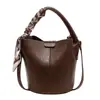 Bolso tipo cubo nuevo vintage, suave y elegante, se puede llevar en la mano o como bandolera, estilo americano popular, bolso versátil para mujer, bolso de moda para el día a día