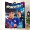 Manta de siesta estampada, Manta de franela estilo Ins definitiva, Venta directa del fabricante, Temática de hockey sobre hielo, Partido de liga estampado I