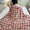 Nueva manta de lana de cordero estilo japonés de dibujos animados para otoño e invierno, manta de leche fleece, manta para sofá, manta para siesta en la oficina