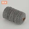Cuerda de Algodón de Color de 3 mm para Manualidades Trenzado Hecho a Mano Hilo de Algodón Grueso Fino Suave Cuerda para Tapicería 10m/50m/100m No