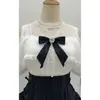 En stock: Dulce atuendo de verano estilo japonés para niñas, adecuado para el uso diario, con un elegante top de hombros descubiertos y una falda de cintura alta.