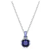 Collar de Cristal Austriaco Shi Jia para Mujer Clásico Color Representativo Mensual 12 Signos del Zodiaco Colgante de Arete Cuadrado Pulsera