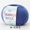 Hilo de Lana Pura Peinada Fino Bola de Hilo de Lana Fina Hermosa 50g Grosor Medio Crochet a Mano DIY Suéter Bufanda Tejida