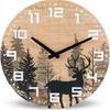 Reloj de Pared de Ciervo Sika Transfronterizo Reloj de Oso Negro Salvaje del Bosque Alce Montado en Pared Reloj de Arte Silencioso Decorativo para Sala de Estar
