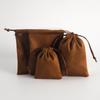 En stock Corsé de Joyería Marrón Bolsa de Franela con Cordón Bolsa de Regalo para Joyería Bolsa de Almacenamiento Bolsa de Embalaje para Auriculares de Joyería Mayoreo