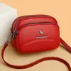 Bolso Cruzado para Mujer Modelo Nuevo 2025, Gran Capacidad, Multicapa, Piel Suave, Bolso de Mano de Moda Casual, Bolso para Mamá, Superventas Transfronterizo