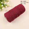 Corda de Algodão Trançada Vintage Feita à Mão de 3mm Corda de Algodão DIY Tapeçaria Corda de Fio de Algodão Grosso Acessórios de Amarração Lote de 100m Crochê