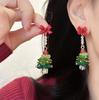 Colar Pingente Árvore de Natal Inoxidável de Aço Titânio Feminino Luxo Leve Personalidade de Nicho Corrente para Clavícula Joias de Natal Atacado