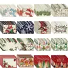 Manteles navideños transfronterizos 4 juegos de platos de cena tazas con tapetes termoaislantes Manteles decorativos para la atmósfera de las fiestas navideñas