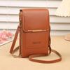 Venda Direta da Fábrica Bolsa para Celular com Tela Sensível ao Toque Bolsa Transversal Feminina Estilo Coreano Bolsa para Celular Multifuncional Zíper de Chave Porta-Moedas Estilo Vertical