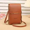 Bolsa de Celular com Tela Sensível ao Toque para Mulheres, Bolsa Transversal Pequena Popular de 2025 para Levar um Celular, Carteira da Moda, Estilo Vertical