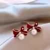 Brincos de Prata 925 Esterlina Esmaltados com Pérola e Flor de Zircônia para Mulheres, Novo Modelo Popular, Brincos Clássicos de Luxo de Alta Qualidade