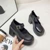 Mary Jane Tacón Grueso Tacón Alto Punta 2025 Nuevo Estilo Japonés Sexy Uniforme Jk Zapatos Estilo Preppy Británico Flats