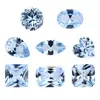 Huagang Gem 104# Cristal Sintético Afilado Piedra Suelta Wholesale Cristal Afilado Artificial Gema Azul Claro Anillo de Fondo Afilado Forma Especial
