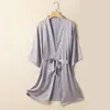 Pijama para Mujer, Bata de Noche de Alta Gama, Bata de Baño para Primavera y Otoño, Ropa Exterior de Seda de Hielo con Tirantes, Ropa de Casa Sexy Delgada de Verano