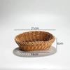 Cesta de almacenamiento de ratán sintético, pequeña cesta de fruta tejida, creativa, para restaurante KTV, para aperitivos, patatas fritas, cesta de almacenamiento de escritorio