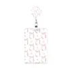 Porta-credencial retráctil del fabricante en stock con clip de cereza para insignia, porta-tarjeta de identificación vertical con impresión UV, funda protectora para tarjeta de campus