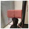 Bolso Pequeño Sencillo de Color Sólido a la Moda para Viajes Diarios para Mujer 2023 Otoño e Invierno Nuevo Versátil de Hombro Cruzado Pequeño Cuadrado para Mujer
