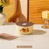 Tazón de Cerámica de Grado Alimenticio con Tapa, Juego de Tres Piezas, Lonchera para Microondas, Caja para Frutas, Tazón para Fideos Instantáneos, Caja de Regalo, Regalo Souvenir